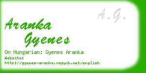 aranka gyenes business card